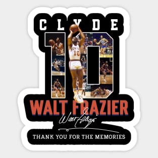 Walt Frazier The Clyde Basketball Legend Signature Vintage Retro 80s 90s Bootleg Rap Style Sticker